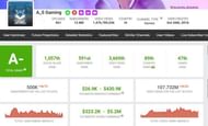 AS Gaming's YouTube income (Image via Social Blade)